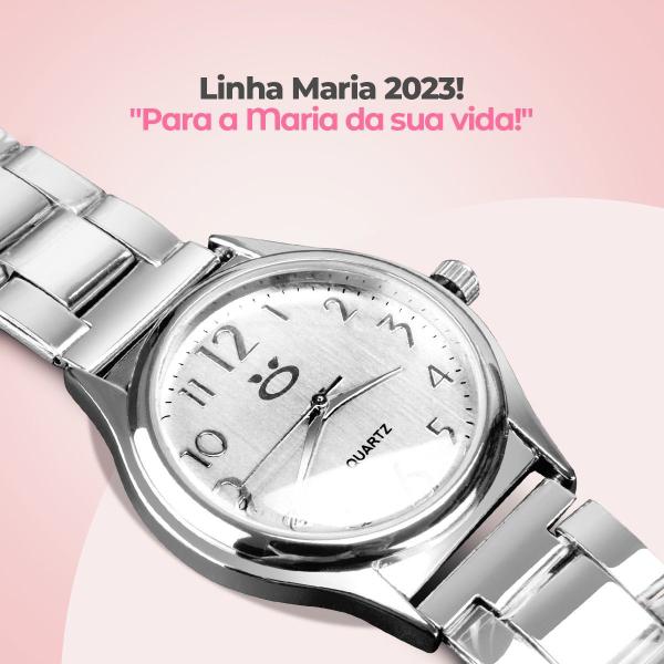 Imagem de Relogio aço inox prata feminino qualidade premium coração original moda Presente social casual