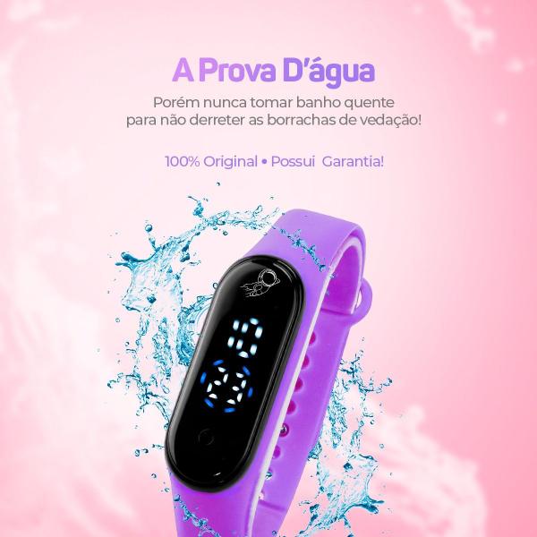 Imagem de relogio ajustavel infantil prova dagua digital bracelete qualidade premium criança esportivo menina