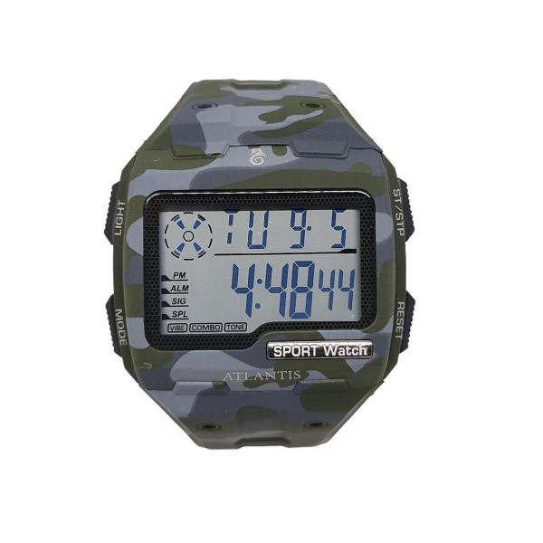 Relógio Atlantis Camuflado Luz Digital Grande ResistenteÁgua Imagem de Relógio Atlantis Camuflado Luz Digital Grande ResistenteÁgua