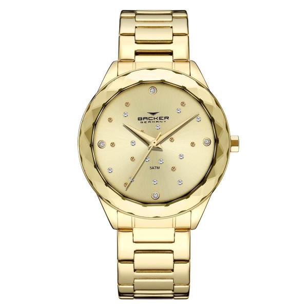 Imagem de Relógio Backer Feminino Ref: 4005145F Ch Fashion Dourado