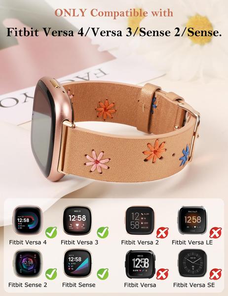 Imagem de Relógio Band Wearlizer Leather para Fitbit Versa 4/3/Sense 2