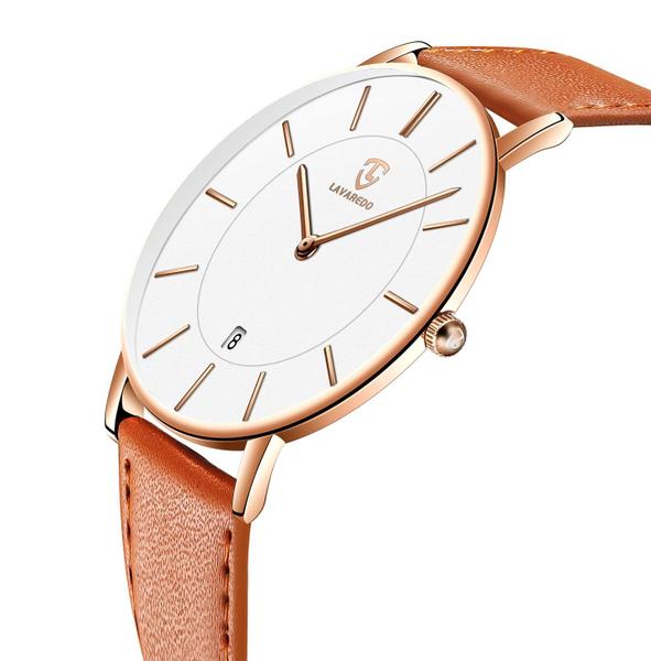 Imagem de Relógio BEN NEVIS, moda minimalista, pulseira de couro masculina