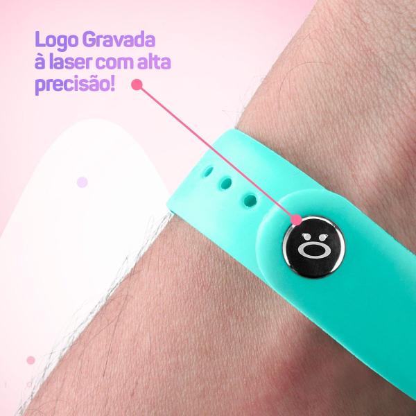 Imagem de Relogio bracelete digital a prova dagua azul pulseira de silicone ajustavel