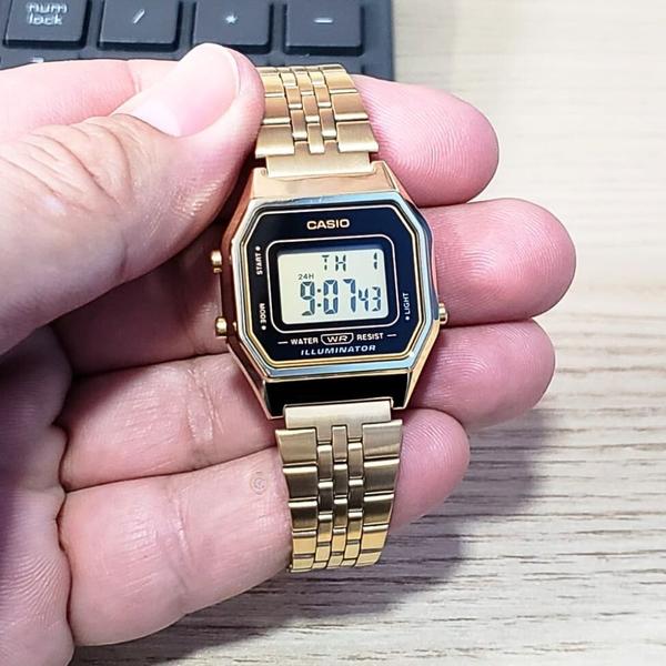 Imagem de Relógio Casio Feminino Digital Vintage Dourado LA680WGA-1DF