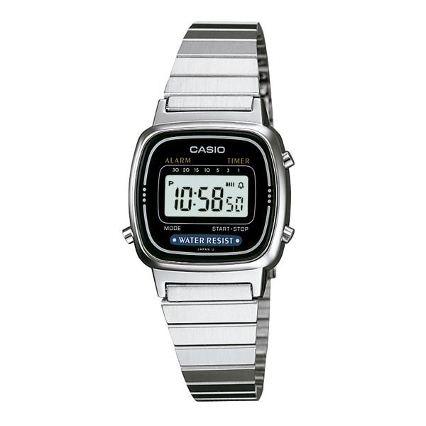 Relógio Casio Feminino Vintage Prata Mini LA670WA-1DF Relógio Casio Feminino Vintage Prata Mini LA670WA-1DF