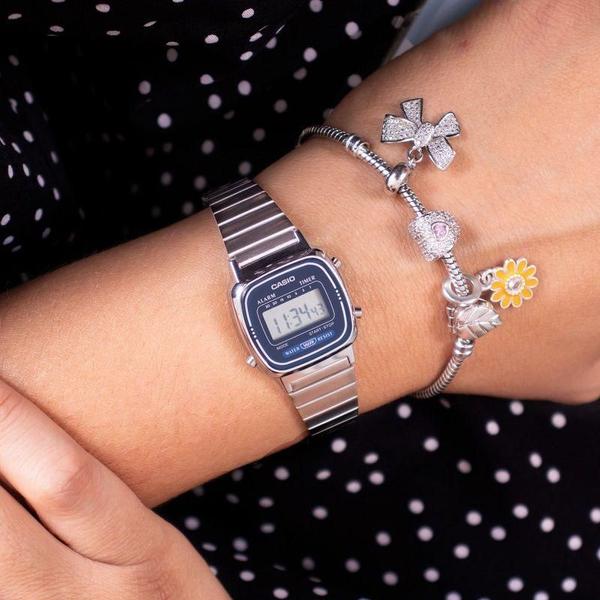 Imagem de Relógio Casio Feminino Vintage Prata Mini LA670WA-2DF