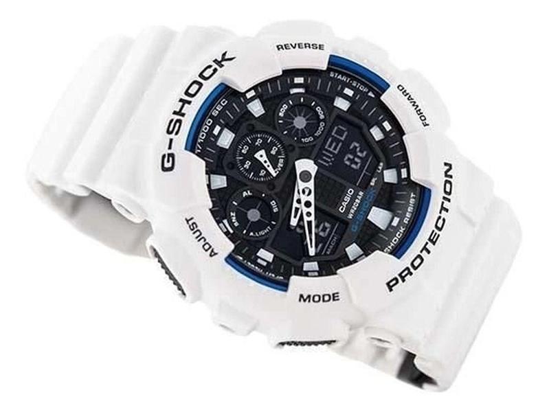 Imagem de Relógio Casio G-Shock Masculino Anadigi Branco GA100B 7ADR