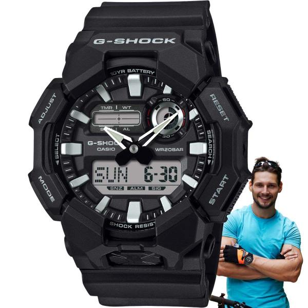 Imagem de Relógio Casio G-Shock Masculino Hora Mundial Anadigi Analogico Digital Redondo Esportivo Preto GA-010-1ADR