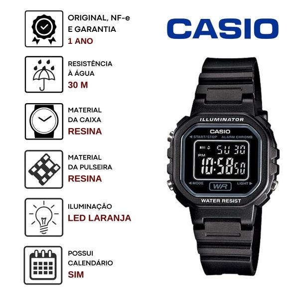 Imagem de Relógio Casio Infantil Digital Standard Preto LA-20WH-1BDF