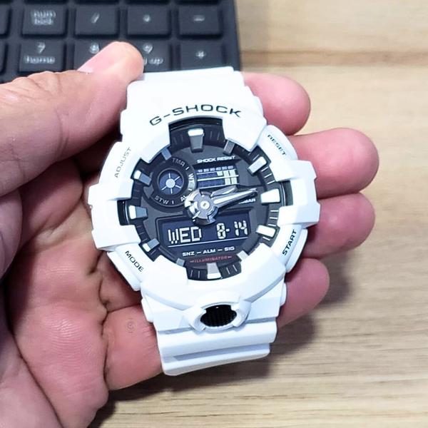 Imagem de Relógio Casio Masculino Anadigi G-Shock Branco GA-700-7ADR