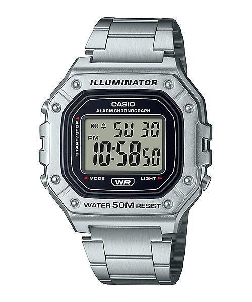 Imagem de Relógio Casio Masculino Digital Casual Prata W-218HD-1AVDF