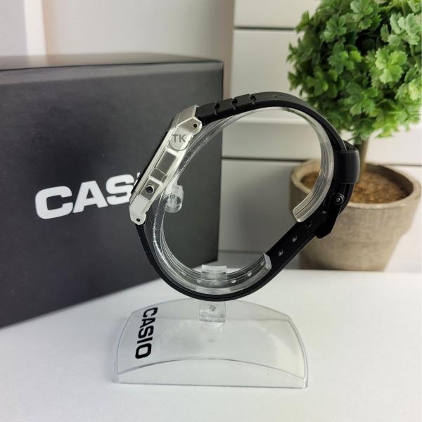 Imagem de Relógio Casio Masculino Feminino Unissex Digital Pequeno Quardrado Resistente Água Cronômetro Calendário Alarme Casual Prata F-91WM-7ADF