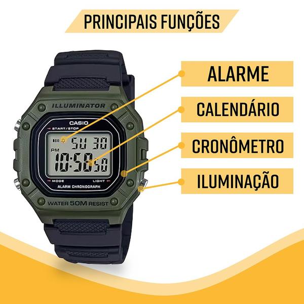 Imagem de Relógio Casio Masculino Verde Digital Prova Dágua Original