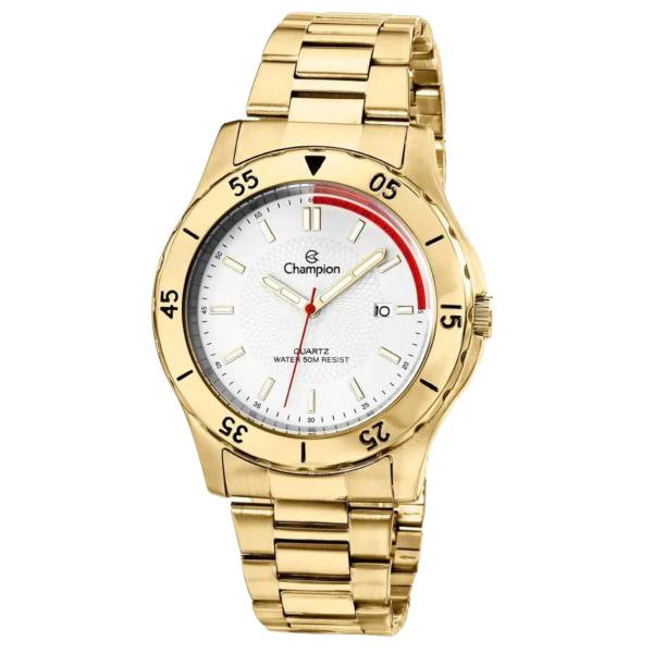 Imagem de Relogio Champion analogico masculino dourado pulseira aço