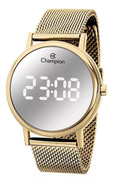 Imagem de Relógio Champion Ch40179B Pulso Led Dourado C/garantia Prova Dágua