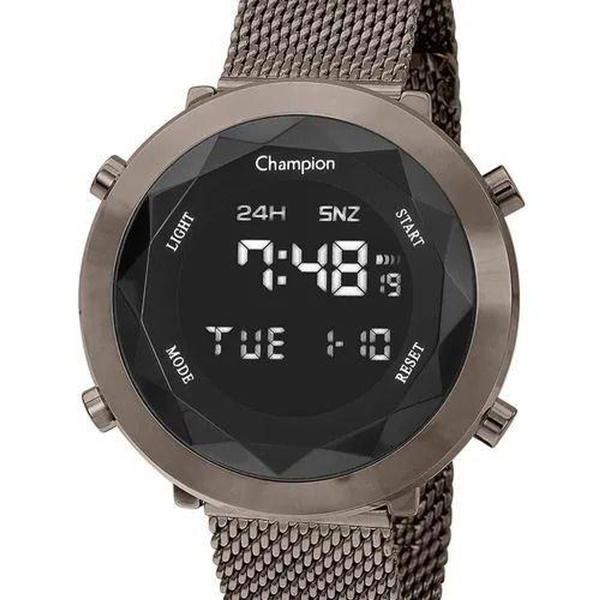 Imagem de Relógio Champion Digital Feminino Marrom Pulseira De Metal Milanese CH48028R