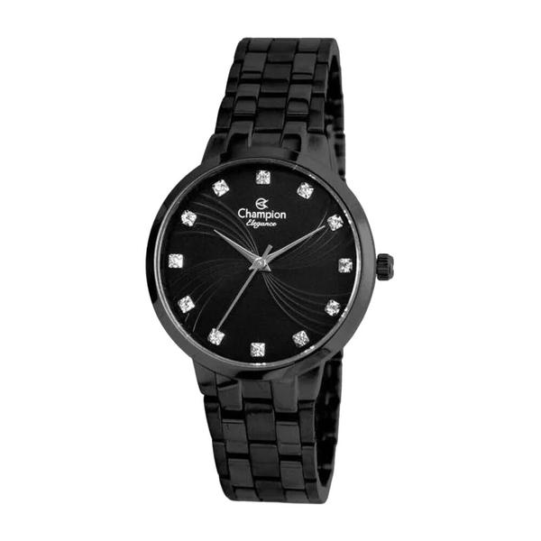 Relógio Champion Elegance Preto Feminino CN24084M Imagem de Relógio Champion Elegance Preto Feminino CN24084M