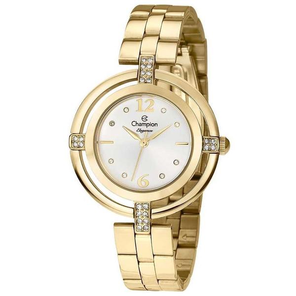 Imagem de Relógio CHAMPION feminino dourado strass CN25421H