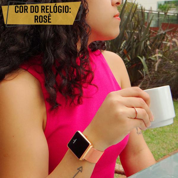 Imagem de Relógio Champion Feminino Rose Digital LED Original com garantia de 1 ano acompanha kit de colar e brincos