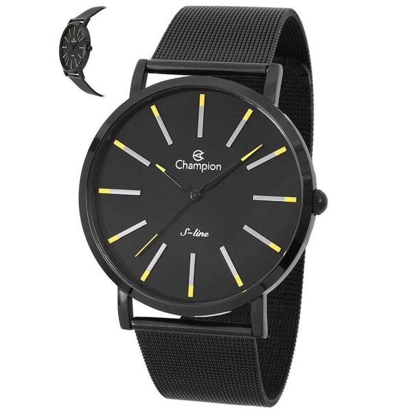 Imagem de Relógio Champion Masculino Slim Mesh Black