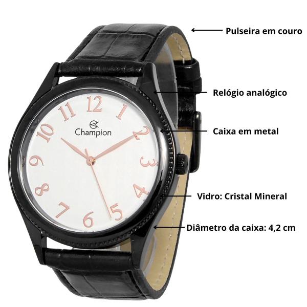 Imagem de Relógio Champion Original Pulseira em Couro Masculino