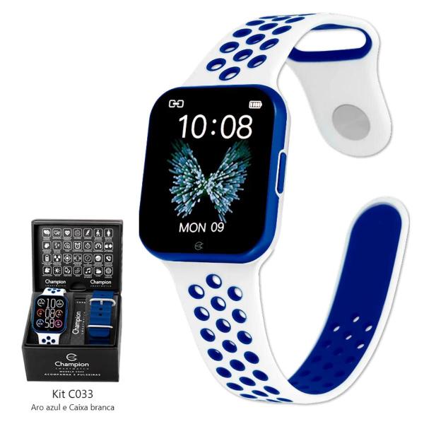 Imagem de Relogio Champion Smart Watch Inteligente 033 Lançamento Prova DAgua CH50033A + Pulseira Extra e Garantia de um ano