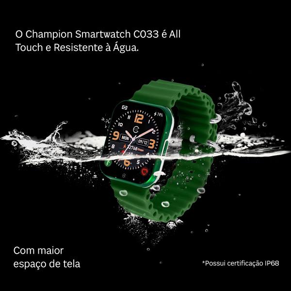 Imagem de Relogio Champion Smart Watch Inteligente 033 Lançamento Prova DAgua CH50033G + Pulseira Extra e Garantia de um ano