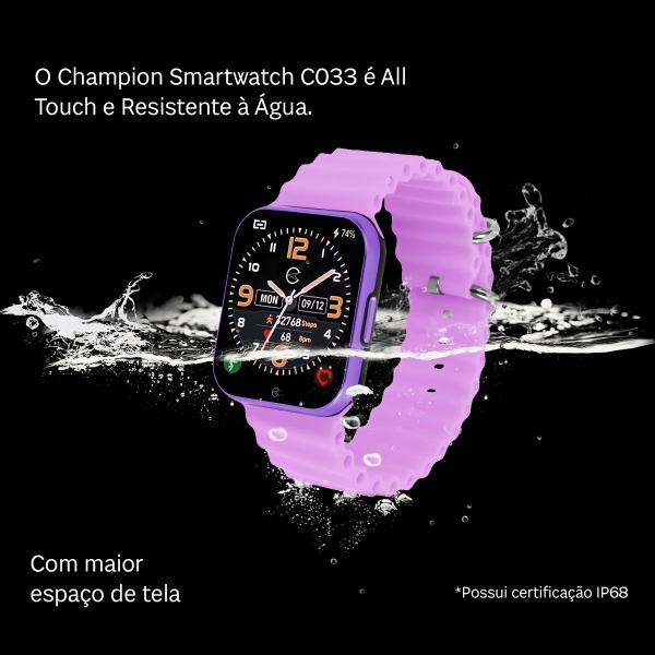 Imagem de Relogio Champion Smart Watch Inteligente 033 Lançamento Prova DAgua CH50033L + Pulseira Extra e Garantia de um ano