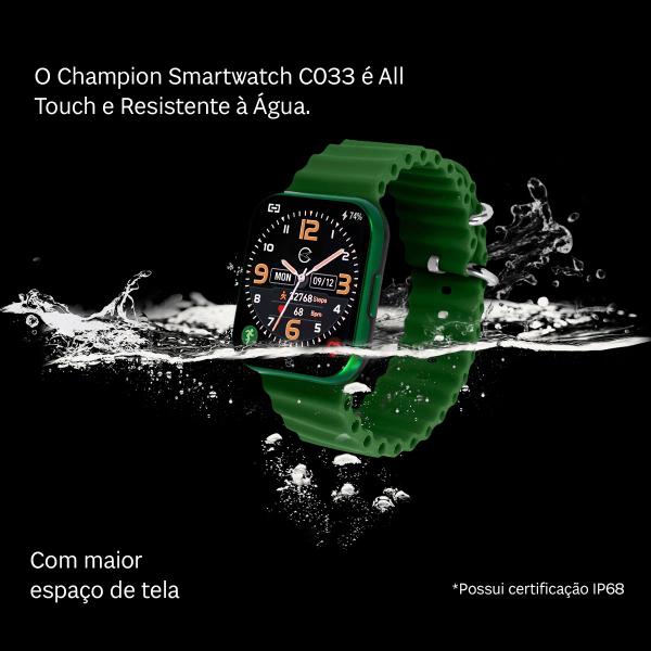 Imagem de Relogio Champion Smart Watch Inteligente 033 Lançamento Prova DAgua CH50033X + Pulseira Extra e Garantia de um ano