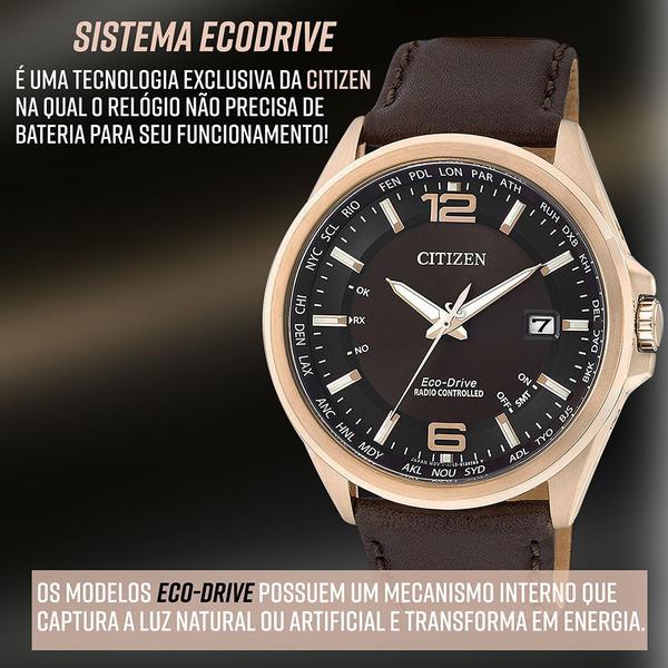 Imagem de Relógio Citizen Eco-Drive Masculino Analógico Rosê Gold Top