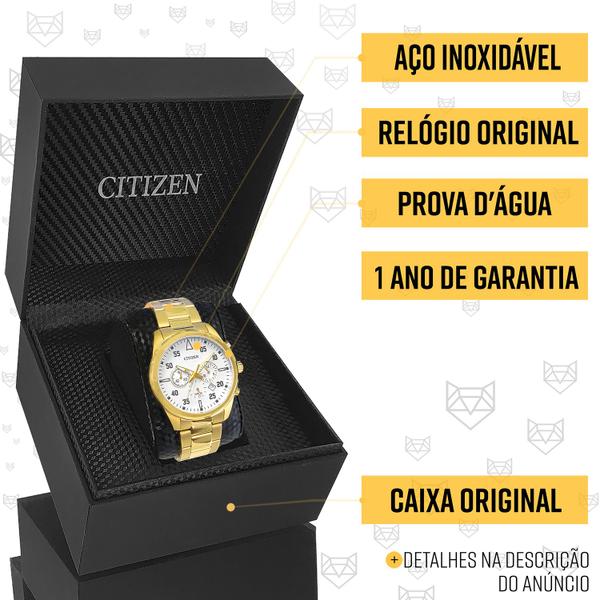 Imagem de Relógio Citizen Masculino Dourado Original Garantia 1 Ano