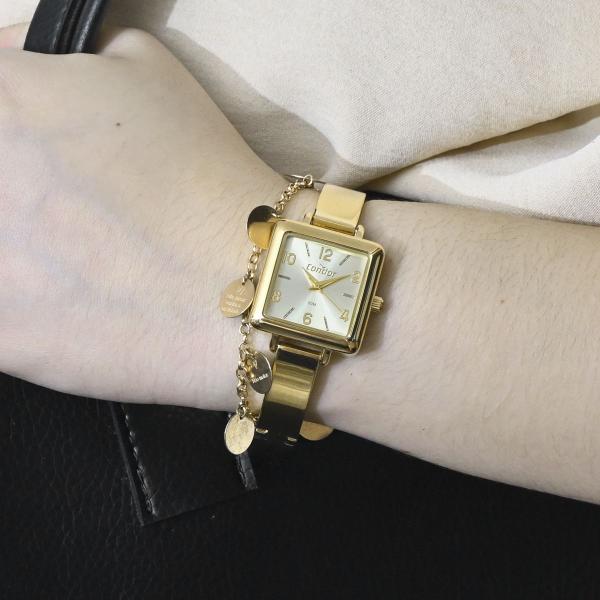 Relógio Condor de Pulso Moderno Feminino Original Dourado Imagem de Relógio Condor de Pulso Moderno Feminino Original Dourado