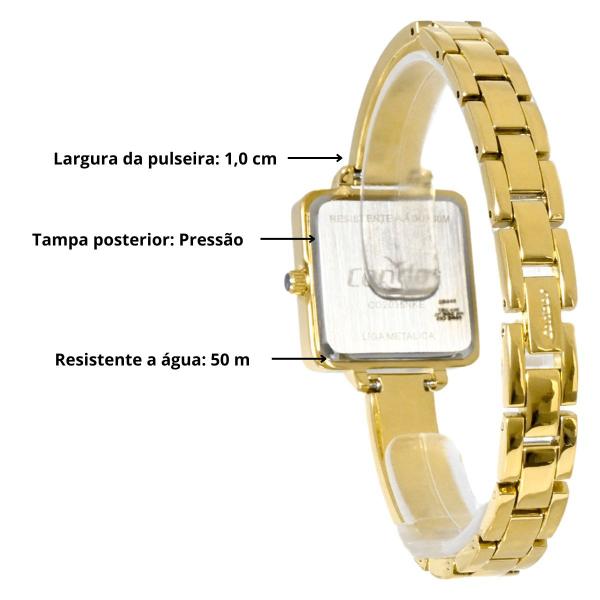 Relógio Condor de Pulso Moderno Feminino Original Dourado Imagem de Relógio Condor de Pulso Moderno Feminino Original Dourado