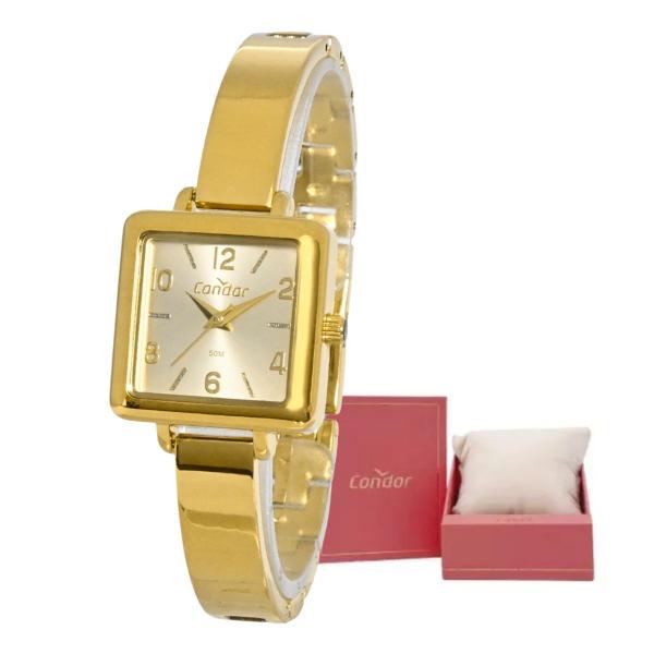 Relógio Condor de Pulso Moderno Feminino Original Dourado Imagem de Relógio Condor de Pulso Moderno Feminino Original Dourado