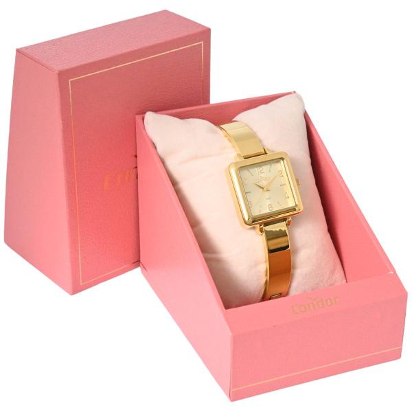 Relógio Condor de Pulso Moderno Feminino Original Dourado Imagem de Relógio Condor de Pulso Moderno Feminino Original Dourado