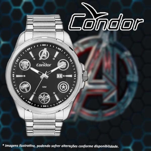 Imagem de Relógio Condor Masculino Prata Marvel Co2115Mzo Ki4P