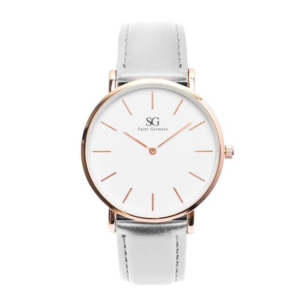 Imagem de Relógio Couro Branco Saint Germain Queens Rosé Gold 40mm