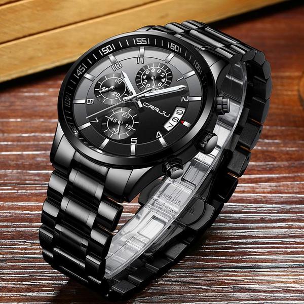 Imagem de Relógio CRRJU Fashion Business Chronograph Quartz para homens