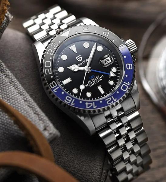 Imagem de Relógio De Aço Submariner Diver 100m Pagani Design Pd 1662