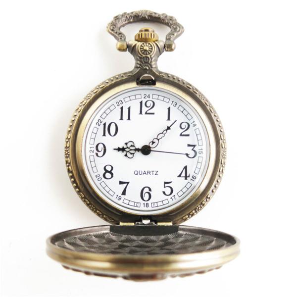 Imagem de Relógio De Bolso Quartzo Vintage Hollow Temático Presente
