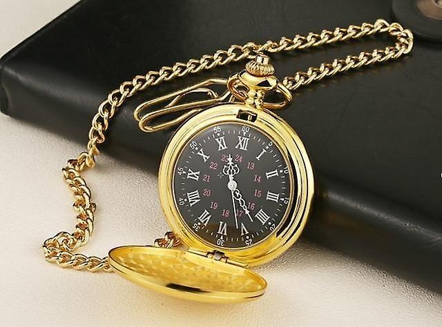 Imagem de Relógio de bolso Wokex Retro Clássico Polonês Quartz Fob Gold