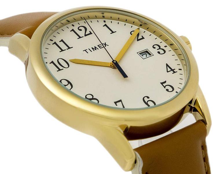 Imagem de Relógio de couro de data fácil do leitor da Timex Women's Easy