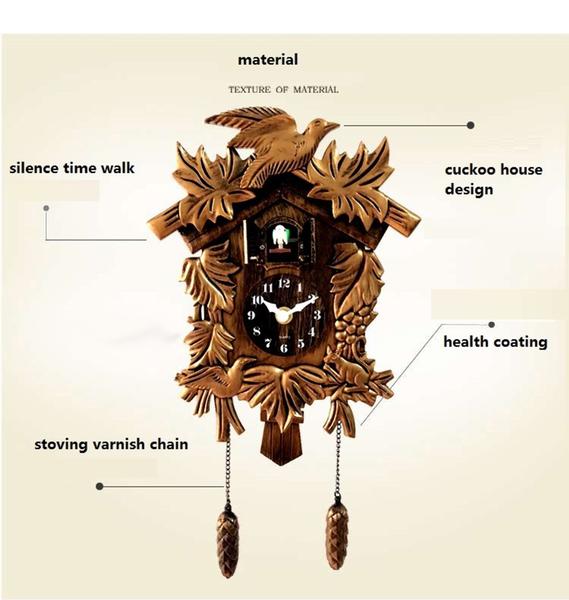 Imagem de Relógio de cuco Relógio de parede cuco do pássaro Decorações do quarto das crianças