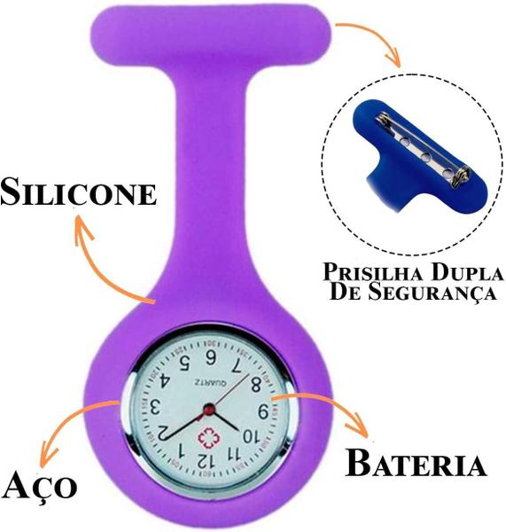 Imagem de Relógio De Lapela Para Enfermagem Bolsa