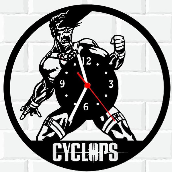 Imagem de Relógio De Madeira MDF Parede Cyclops X-men Marvel