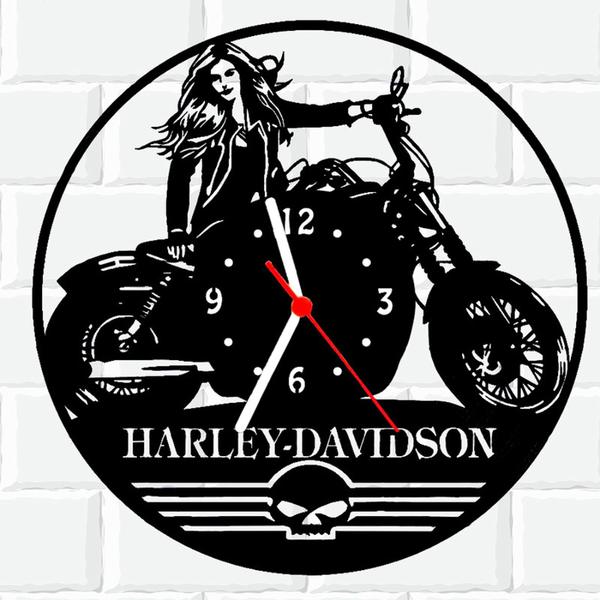 Imagem de Relógio De Madeira MDF Parede Harley Davidson Moto 3