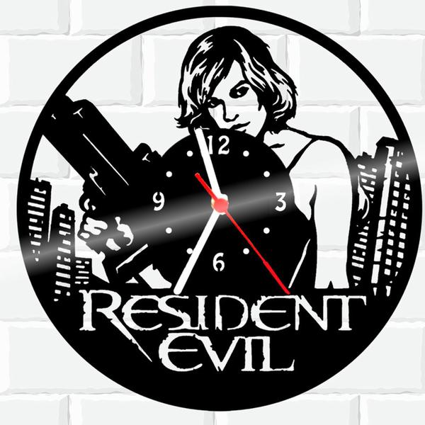 Imagem de Relógio De Madeira MDF Parede Resident Evil Game 2