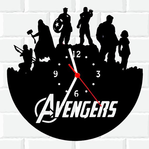 Imagem de Relógio De Madeira MDF Vingadores Avengers Marvel 1