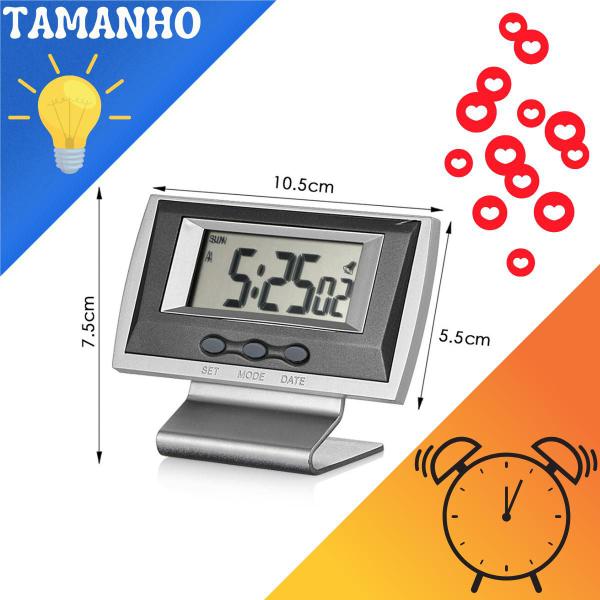 Imagem de Relógio De Mesa Digital Led C/ Data Alarme Despertador Facil