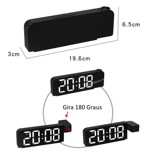 Imagem de Relógio de Mesa Digital LED Colorido Super Brilhoso Com Data Alarme LE8138